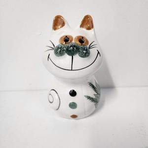 NS Gustin Co. Cheshire Cat Ceramic Cheese Shaker. Or Basil.